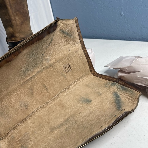 Freebird By Steven Aspen Long Brown Buckle/chains Leather Boho women boots Sz 7 - Picture 12 of 16